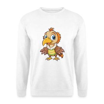 Geier Niedliche Zeichentrickfigur Kawaii Clipart - Unisex Pullover - Weiß - Vorne