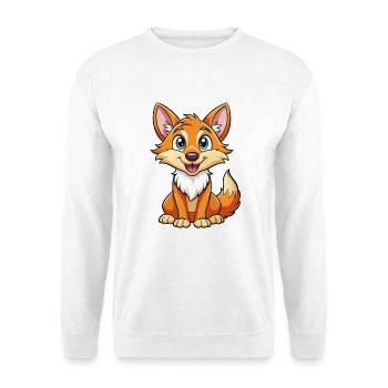 Coyote Cute Cartoon Character Kawaii Clipart - Unisex Sweatshirt - white - Front