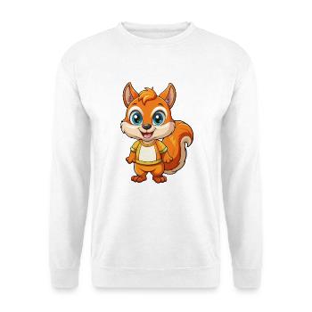 Squirrel Cute Cartoon Character Kawaii Clipart - Unisex Sweatshirt - white - Front