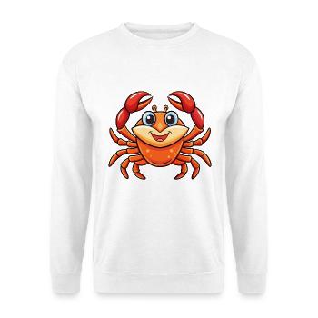 Crab Cute Cartoon Character Kawaii Clipart - Unisex Sweatshirt - white - Front