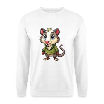 Opossum Mignon Personnage De Dessin Animé Kawaii Clipart - Sweat-shirt Unisexe - blanc - Devant