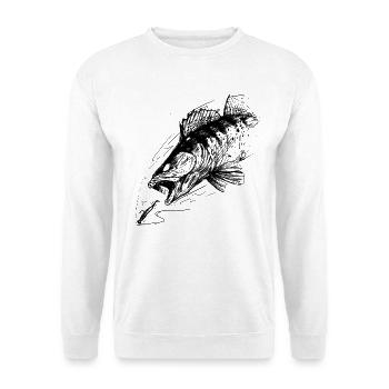 Fish of life! - Fishing Tshirt Zander Attack 2 - Unisex Sweatshirt - white - Front