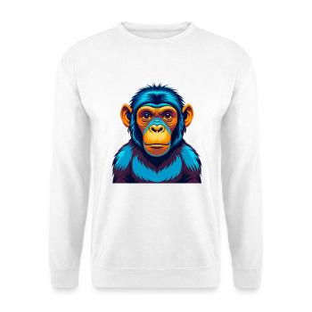 Bonobo Colorful Kawaii Cartoon Character Clipart - Unisex Sweatshirt - white - Front