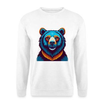 Bear Colorful Kawaii Cartoon Character Clipart - Unisex Sweatshirt - white - Front