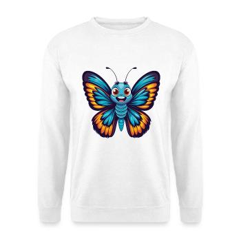 papillon coloré kawaii dessin animé personnage animal de compagnie - Sweat-shirt Unisexe - blanc - Devant