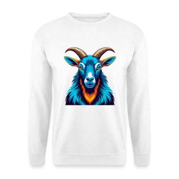 Alpine Goat Colorful Kawaii Cartoon Character Pet - Unisex Sweatshirt - white - Front