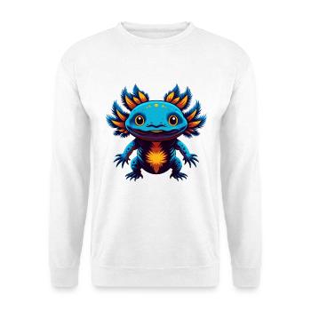 axolotl coloré Kawaii Dessin animé Personnage Clipart - Sweat-shirt Unisexe - blanc - Devant