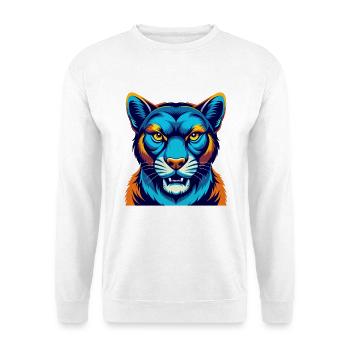 Cougar coloré Kawaii Dessin animé Personnage Clipart - Sweat-shirt Unisexe - blanc - Devant