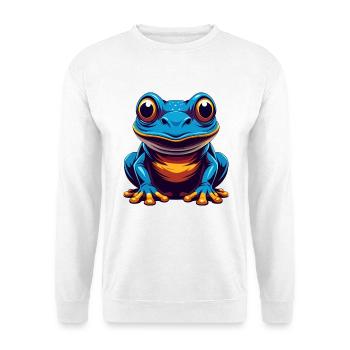 Frog Colorful Kawaii Cartoon Character Clipart - Unisex Sweatshirt - white - Front