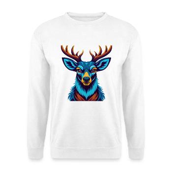 Hirsch Bunte Kawaii Cartoon Charakter Clipart - Unisex Pullover - Weiß - Vorne