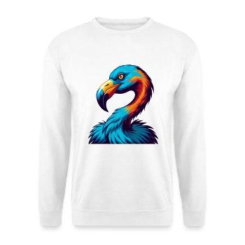 Flamingo Colorful Kawaii Cartoon Character Clipart - Unisex Sweatshirt - white - Front