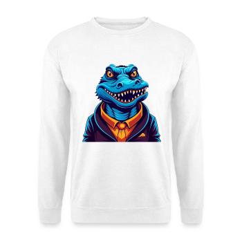Krokodil Bunt Kawaii Cartoon Charakter Haustier - Unisex Pullover - Weiß - Vorne