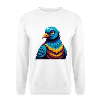 Taube Bunte Kawaii Cartoon Figur Clipart - Unisex Pullover - Weiß - Vorne