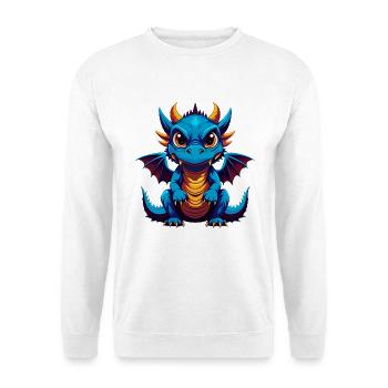 Dragon Colorful Kawaii Cartoon Character Clipart - Unisex Sweatshirt - white - Front