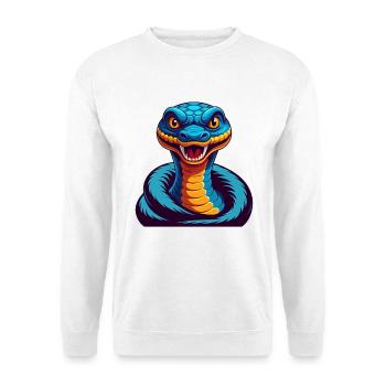 Anaconda Bunte Kawaii Cartoon Figur Clipart - Unisex Pullover - Weiß - Vorne