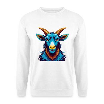Goat Colorful Kawaii Cartoon Character Clipart - Unisex Sweatshirt - white - Front