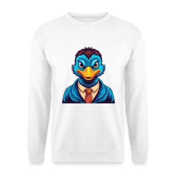 Ente Bunte Kawaii Cartoon Figur Clipart - Unisex Pullover - Weiß - Vorne