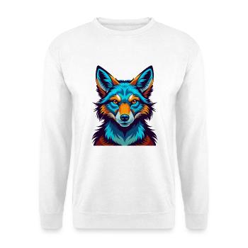 Coyote Colorful Kawaii Cartoon Character Clipart - Unisex Sweatshirt - white - Front