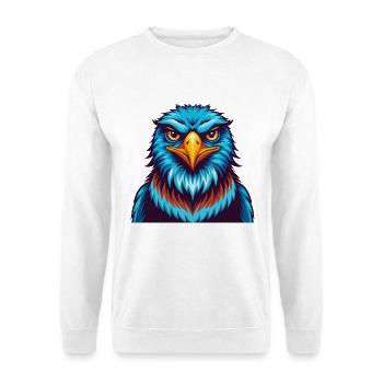 Hawk Bunte Kawaii Cartoon Figur Clipart - Unisex Pullover - Weiß - Vorne