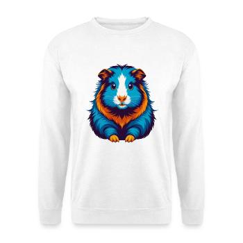 Cochon d’Inde Coloré Kawaii Dessin animé Personnage Animal de compagnie - Sweat-shirt Unisexe - blanc - Devant