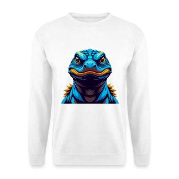 Komodo Dragon Colorful Kawaii Cartoon Character - Unisex Sweatshirt - white - Front