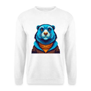 Marmot Colorful Kawaii Cartoon Character Clipart - Unisex Sweatshirt - white - Front