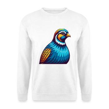 perdrix coloré kawaii personnage de dessin animé animal de compagnie - Sweat-shirt Unisexe - blanc - Devant