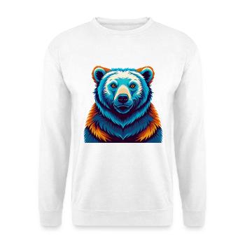 Polar Bear Colorful Kawaii Cartoon Character Pet - Unisex Sweatshirt - white - Front
