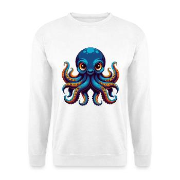 Octopus Colorful Kawaii Cartoon Character Clipart - Unisex Sweatshirt - white - Front