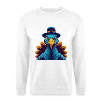 Turkey Colorful Kawaii Cartoon Character Clipart - Unisex Sweatshirt - white - Front