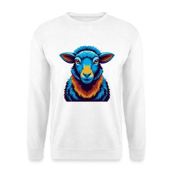 Sheep Colorful Kawaii Cartoon Character Clipart - Unisex Sweatshirt - white - Front