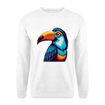 Toucan Colorful Kawaii Cartoon Character Clipart - Unisex Sweatshirt - white - Front