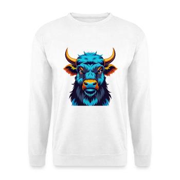 Yak Colorful Kawaii Cartoon Character Clipart - Unisex Sweatshirt - white - Front
