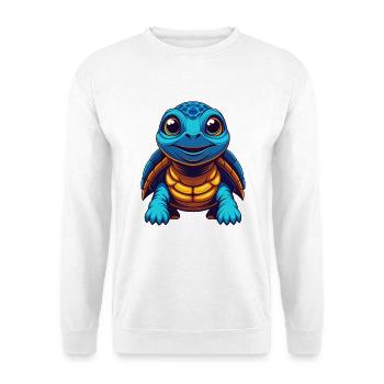 Turtle Colorful Kawaii Cartoon Character Clipart - Unisex Sweatshirt - white - Front