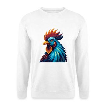 Hahn Bunte Kawaii Cartoon Figur Clipart - Unisex Pullover - Weiß - Vorne