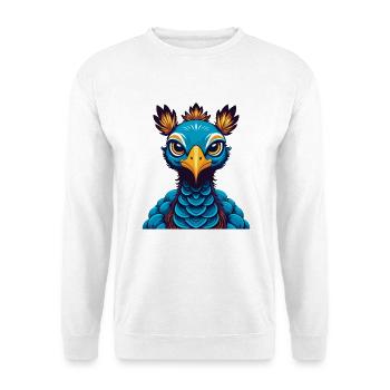 Peacock Colorful Kawaii Cartoon Character Clipart - Unisex Sweatshirt - white - Front