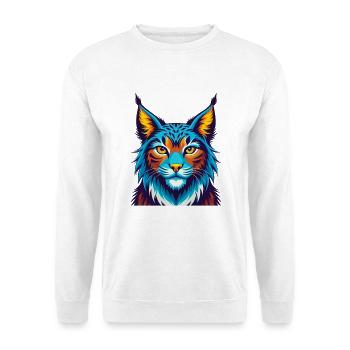 Lynx Colorful Kawaii Cartoon Character Clipart - Unisex Sweatshirt - white - Front