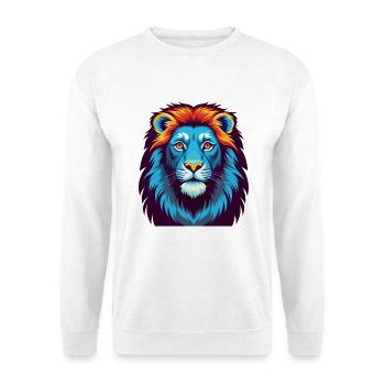Lion Colorful Kawaii Cartoon Character Clipart - Unisex Sweatshirt - white - Front