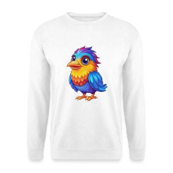Vogel Bunte Kawaii Cartoon Figur Clipart - Unisex Pullover - Weiß - Vorne