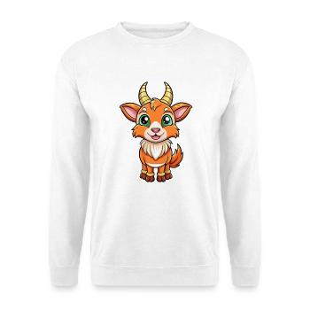 Oryx Mignon Personnage De Dessin Animé Kawaii Clipart - Sweat-shirt Unisexe - blanc - Devant