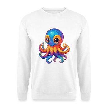 Octopus Colorful Kawaii Cartoon Character Clipart - Unisex Sweatshirt - white - Front