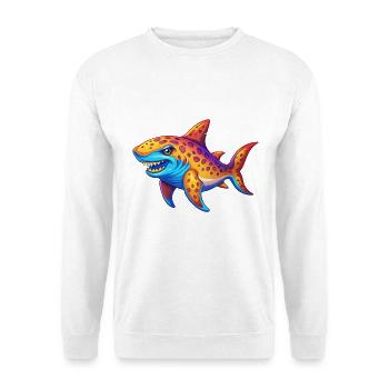 Requin léopard Coloré Kawaii Dessin animé Animal marin - Sweat-shirt Unisexe - blanc - Devant