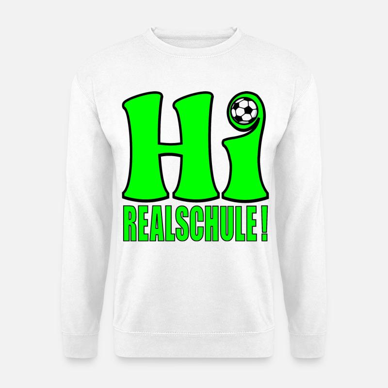 SCHULE REALSCHULE FUßBALL - Unisex Pullover - Weiß
