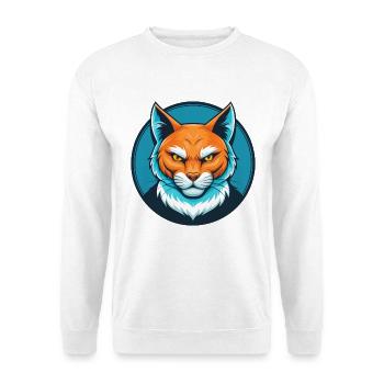 Katze Niedlich Kawaii Cartoon Clipart Tier Haustier Logo - Unisex Pullover - Weiß - Vorne