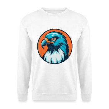 Hawk Cute Kawaii Cartoon Clipart Animal Pet Logo - Unisex Sweatshirt - white - Front