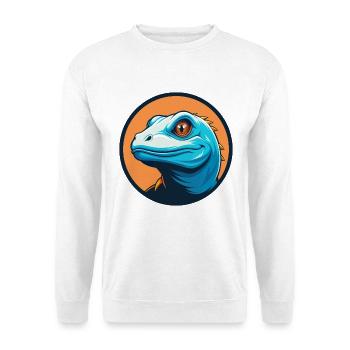 Eidechse Niedliche Kawaii Cartoon Clipart Tier Haustier Logo - Unisex Pullover - Weiß - Vorne