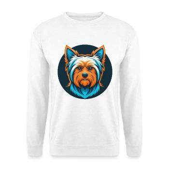 Yorkshire Terrier Chien Mignon Kawaii Dessin Animé Logo Pour Animaux De Compagnie - Sweat-shirt Unisexe - blanc - Devant