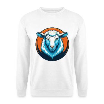 mouton mignon kawaii dessin animé clipart animal animal de compagnie logo - Sweat-shirt Unisexe - blanc - Devant