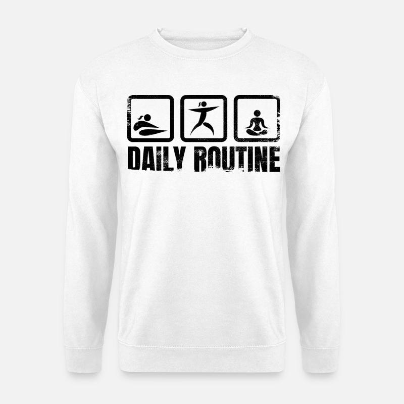 Yogi Daily Routine - Unisex Sweatshirt - white
