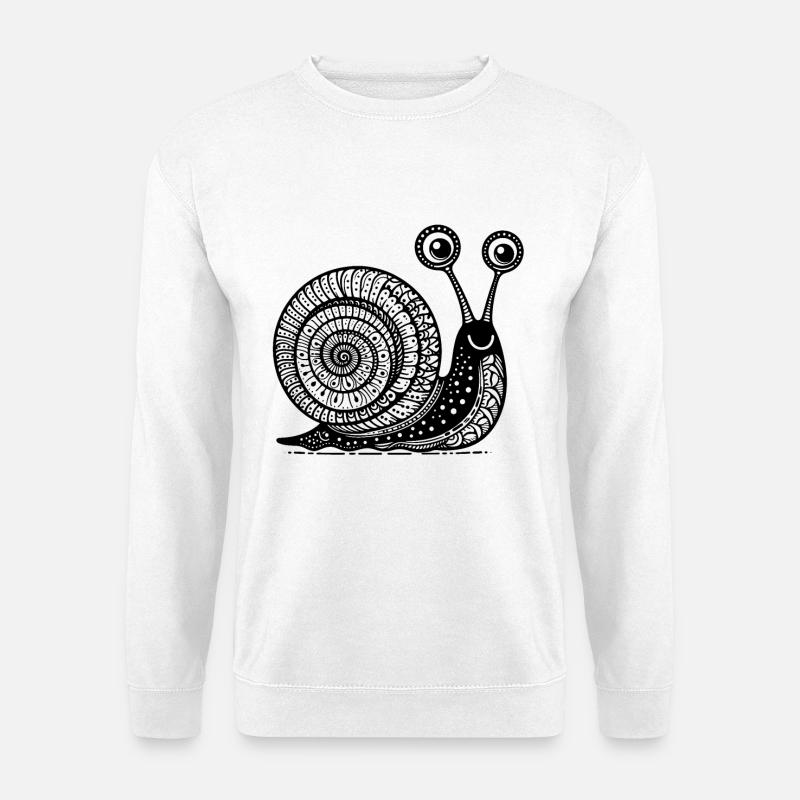 Snail's Pace: Langsame und stetige Zen-Kunst - Unisex Pullover - Weiß